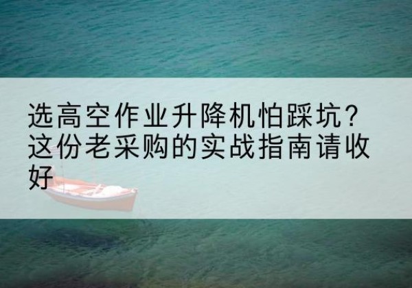 东丽区高空作业升降机厂家推荐-选高空作业升降机怕踩坑？这份老采购的实战指南请收好